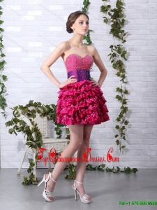 Fashionable Ruffled Layers Sweetheart Beading Damas Dresses for 2015