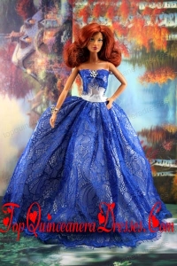 Fashion Royal Blue Dress For Barbie Doll