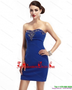 Fashionable Strapless Short 2015 Damas Dresses with Appliques