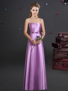 Artistic Halter Top Lavender Zipper Vestidos de Damas Ruching Sleeveless Floor Length