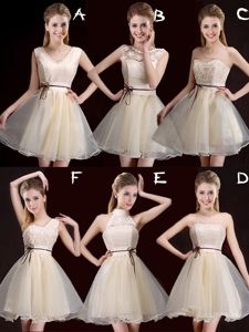 Sweet One Shoulder Mini Length Zipper Court Dresses for Sweet 16 Lavender and In for Prom and Party and Wedding Party with Ruching and Hand Made Flower