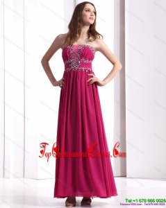Fashionable Strapless Floor Length 2015 Damas Dress with Beading
