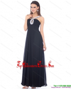 2015 Fashionable Black Damas Dresses with Beading