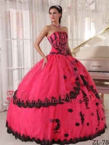 Ball Gown Strapless Floor-length Appliques Quinceanera Dress