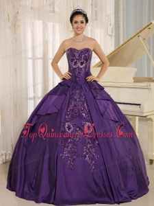 Purple Embroidery Quinceanera Dress With Sweetheart In 2013