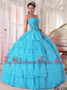 Cheap Ball Gown Sweetheart Floor-length Organza Paillette Quinceanera Dress