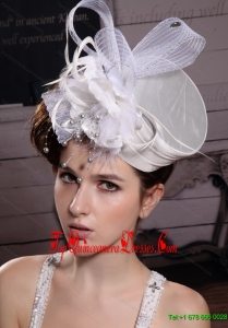 Fashionable Feather/ Ribbons Bridal Hat/ Headpiece