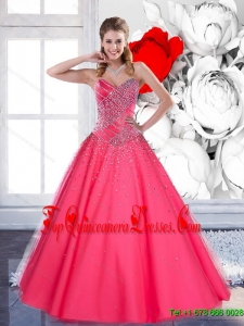 2015 Luxurious Sweetheart Quinceanera Gown with Beading