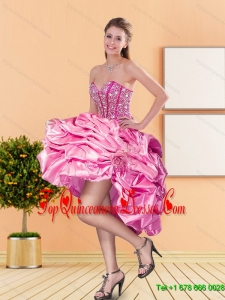 Pretty Sweetheart Beading and Pick Ups Dama Dresses for 2015 Spring
