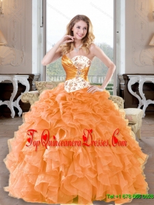 Fashionable Beading and Ruffles Sweetheart Quinceanera Dresses for 2015