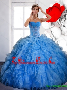 Free and Easy Ball Gown Quinceanera Dress with Ruffles and Appliques