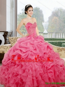 Luxurious Ruffles and Pick Ups Sweetheart Elegant Quinceanera Dresses for 2015
