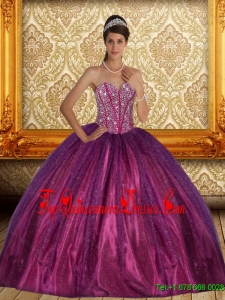 New Style Beading Sweetheart Ball Gown Quinceanera Dresses for 2015