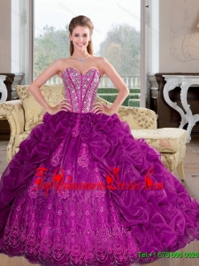 New Style Sweetheart 2015 Quinceanera Dresses with Beading and Pick Ups