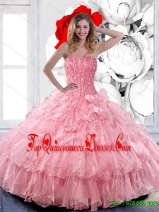 Pretty Sweetheart 2015 Quinceanera Dresses with Ruffled Layers