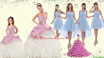 Elegant Multi Color Strapless Hand Made Flower Quinceanera Dress and Ruching Pretty Prom Dresses and Ruffles Straps Little Girl Dress