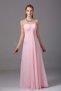 Empire Dama Quince Dress Baby Pink Strapless Chiffon Ruched