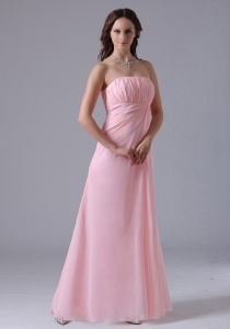 Simple Ruched Quinceanera Dama Dresses Baby Pink in 2013
