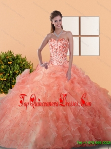 2015 Dynamic Vestidos de Quinceanera Dresses with Beading and Ruffles