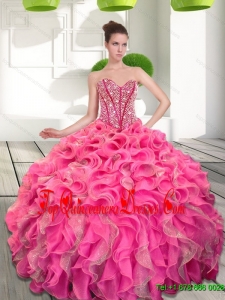 Dynamic Beading and Ruffles Sweetheart 15 Quinceanera Dresses