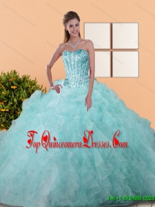 Pretty Beading and Ruffles Ball Gown 15 Quinceanera Dresses