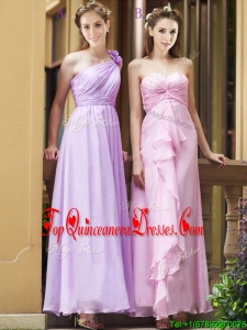 Perfect Empire Ankle Length Zipper Up Quinceanera Dama Dress in Chiffon