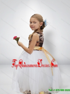New Arrival Ball Gown Camo Kid Pageant Dresses with Bowknot