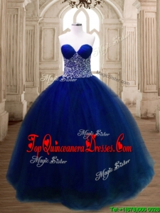 New Arrivals Beaded Tulle Quinceanera Dress in Royal Blue