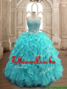 Hot Sale Big Puffy Sweet 16 Dress with Beading and Ruffles