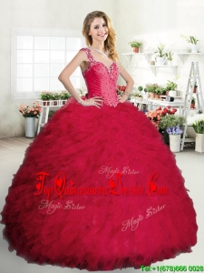 Perfect Big Puffy Sweet 16 Dress with Beading and Ruffles