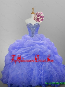 Luxurious 2016 Fall Sweetheart Quinceanera Dresses with Beading and Ruffled Layers