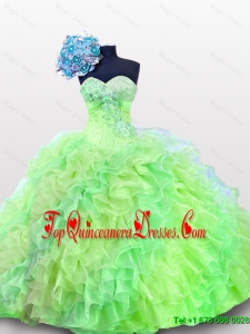 2016 Summer New Style Quinceanera Dresses with Sequins and Ruffles