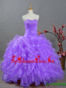 Pretty 2016 Summer Ball Gown Sweetheart Beading Quinceanera Dresses