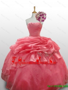 2015 Real Sample Beaded Sweetheart Quinceanera Dresses for Fall