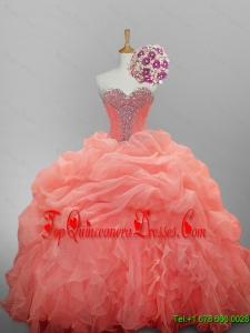 Real Sample Ball Gown Sweetheart Quinceanera Dresses for 2015 Summer