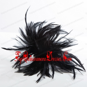 2014 Simple Feather Black Feather Flower Hairpin