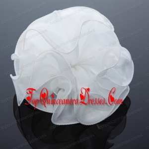 2014 Simple Organza White Summer Fascinators