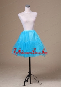 Aqua Blue Mini-length Custom Made Petticoat