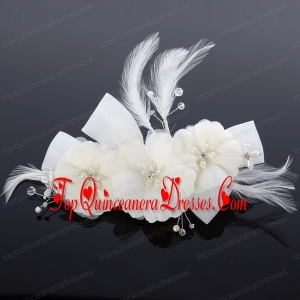 Beautiful Feather Watermelon Pearl Feather Fascinators