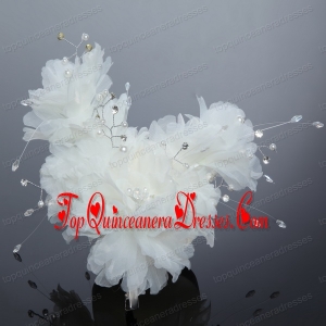 Beautiful Red Feather Pearl Feather Fascinators for Outdoor