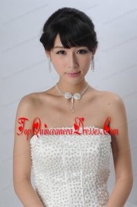 Dreamlike Artistic Crystal Necklace Bracele And Hair Bowknot