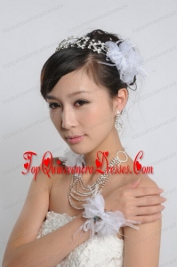 Elegant Alloy Wedding Jewelry Set Including Necklace And Earrings