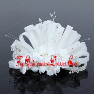 Elegant Tulle Wedding Party Fascinators with Imitation Pearls