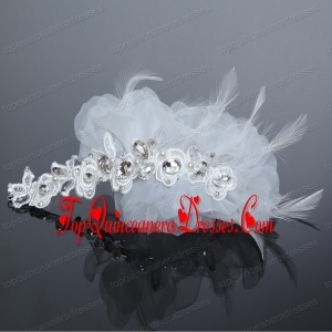 Fashionable Feather Tulle Rhinestone Fascinators for Women