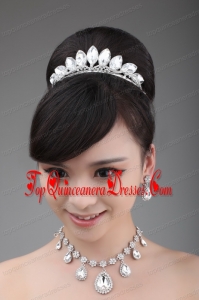 High Quality Crystal and Rhinestone Necklace and Crown