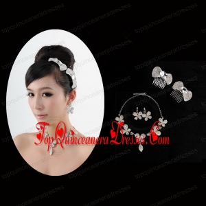 Lovely Bowknot and Butterfly Necklace And Earrings Jewelry Set