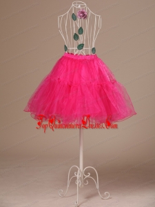 Perfect Hot Pink Organza Mini-length Girls Petticoat