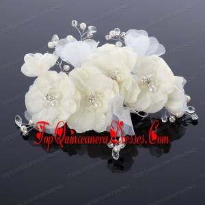 Pure Imitation Pearls Wedding Hair Flower for Summer