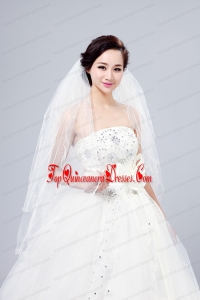 Three-Tier Finished Edge Angle Cut Bridal Veils