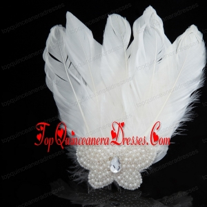 Unique White Pearl Feather for Wedding